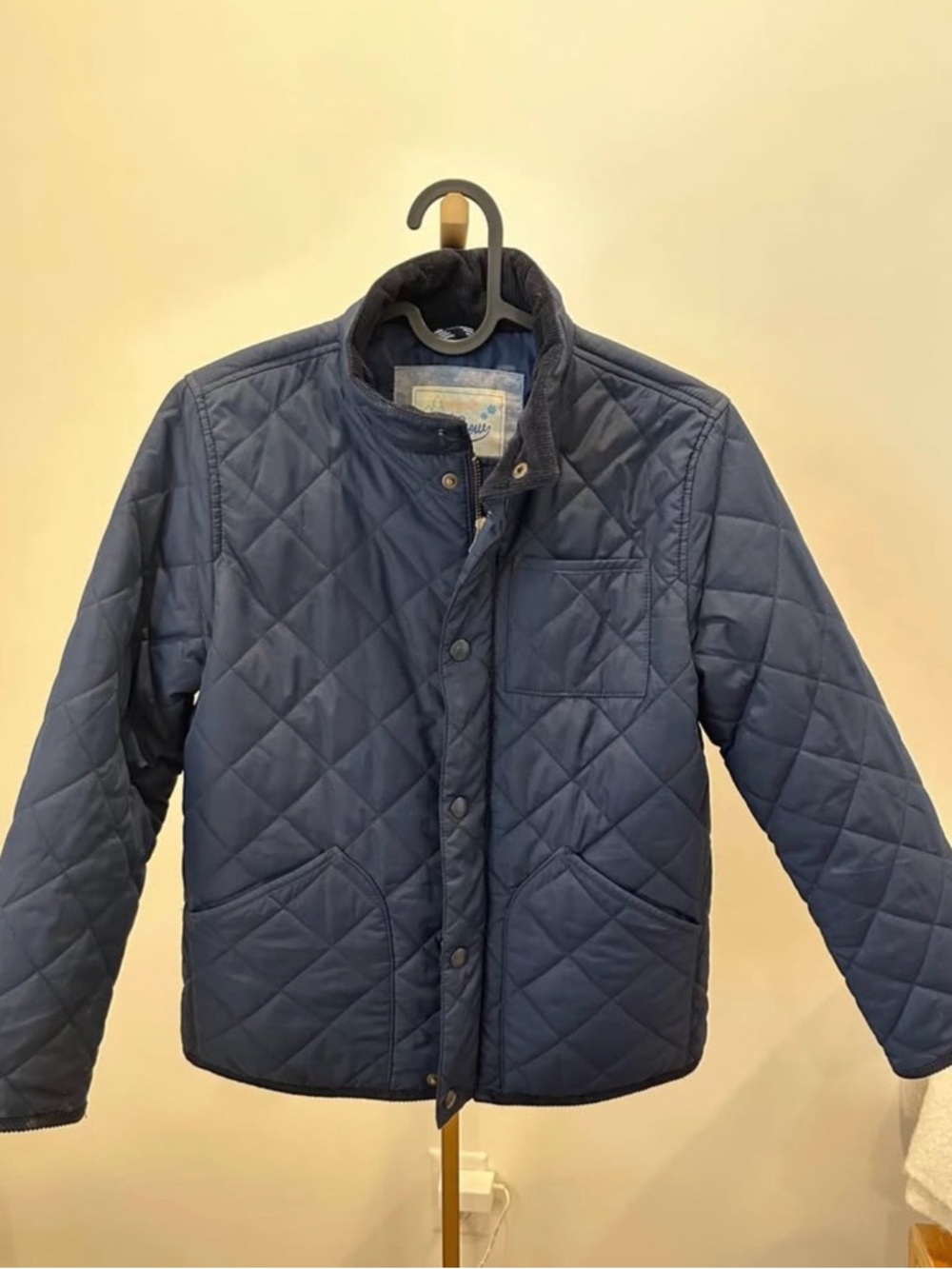 J. Crew Boys' Quilted Field Jacket in Navy Blue